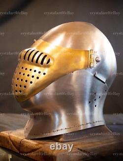 16GA Steel Medieval Bascinet Armet Alamercer III Closed Helmet Medieval Viking