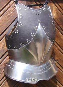18GA Medieval Armor Cuirass/ Breastplate Leather-covered Gothic Breastplate III