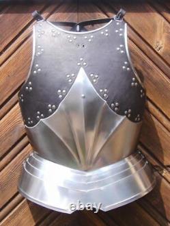 18GA Medieval Armor Cuirass/ Breastplate Leather-covered Gothic Breastplate III