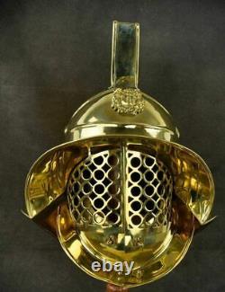 18GA SCA LARP Medieval Gladiator Helmet III Brass Reenactment Armor Helmet