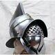 18ga Steel Medieval Sca Larp Medieval Gladiator Helmet Iii Brass Reenactment Arm