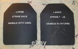 2 Monolithic Ceramic Silicon Carbide STRlKE FACE Ballistic Body Armor Plates