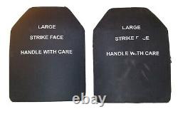 2 Monolithic Ceramic Silicon Carbide STRlKE FACE Ballistic Body Armor Plates
