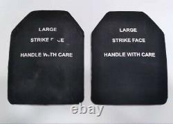 2 Monolithic Ceramic Silicon Carbide STRlKE FACE Ballistic Body Armor Plates