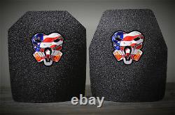 (2) Plate Set CATI AR500 BODY ARMOR CQB Plates Active Shooters Combo MULTICURVE