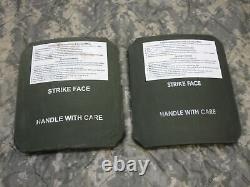 (2) STRIKE FACE PLATE CARRIER SIDE PLATES LEFT & RIGHT LEVEL III CERAMIC 7 x 8