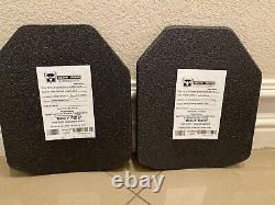 (2 ea) AR500 Level III+ 10 x 12 Steel Plates with Carrier & Mag Pouches