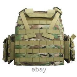 2 pcs 10X12 NIJ Level III+ Ballistic Body Armor withCamouflage Plate Carrier