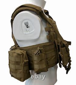2 pcs 10X12 NIJ Level III+ Plates Ballistic Body Armor withCoyote Plate Carrier