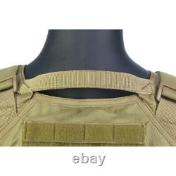 2 pcs 11X14 NIJ Level III+ Plates Ballistic Body Armor withTan Plate Carrier