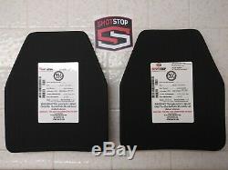 (2) x ShotStop Duritium III+PS Body Armor Plates-Retail $459/ea