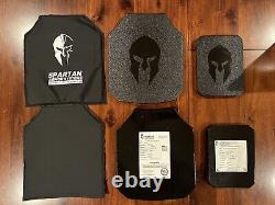 4 Plates And Trauma Pads Spartan Armor Systems AR550 III+ Plus Body Armor