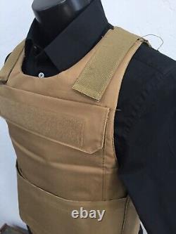 4X 3X Huge Sleek bulletproof vest FREE body armor lllA Insert Plates USA 3A