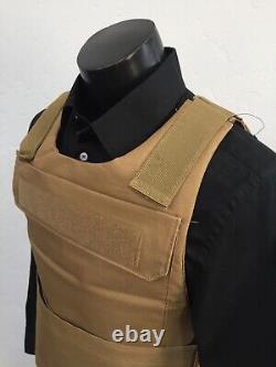 4X 3X Huge Sleek bulletproof vest FREE body armor lllA Insert Plates USA 3A