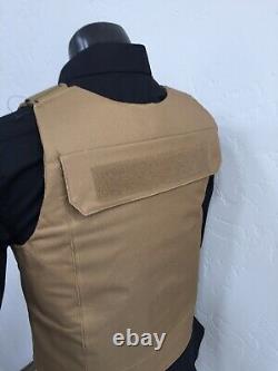 4X 3X Huge Sleek bulletproof vest FREE body armor lllA Insert Plates USA 3A