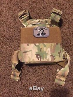 8x10 Multi-curve level III steel body armor with Multicam Micro carrier+mag pouch