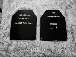 A Pair (2) Level III Rifle Rated Armor Ceramic Bulletproof Plates Unisex Rare