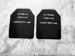 A Pair (2) Level III Rifle Rated Armor Ceramic Bulletproof Plates Unisex Rare