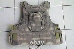 A-TACS Combat Tactical Soft Bullet proof vest IIIA +2PCS III ceramic plates
