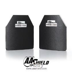 AA Shield Bulletproof Light Body Armor Insert Hard Plate Lvl III3 10x12 Cut Pair