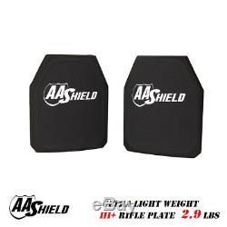AA Shield Rifle Plate Ultra Light Weight BulletProof Body Armor 9.5X11.5 Pairs