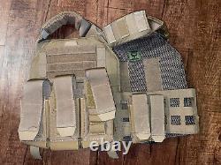 AR 500 Veritas Plate Carrier Coyote Level III Multi-Curve Plates Pouches