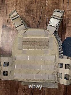 AR 500 Veritas Plate Carrier Coyote Level III Multi-Curve Plates Pouches