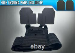 AR500 4 Pc Level 3 III Body Armor Plates Molle Vest Set-up