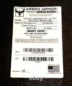 AR500 AR 500 Invictus QD Plate Carrier Body Armor Kit Level III+ OD Green