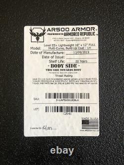 AR500 Armed Republic III+LWithLH 10x12 armor plates
