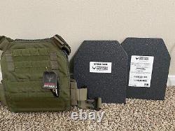 AR500 Armor Level III Body Armor 10x12in. With Tactical Carrier