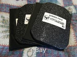 AR500 Level 3+ Curved 6 x 8 Side Armor Plates Set with Trauma Pads