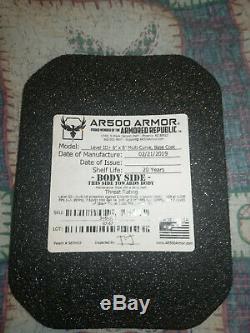 AR500 Level 3+ Curved 6 x 8 Side Armor Plates Set with Trauma Pads