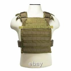 AR500 Level 3 III Body Armor Plates- 10x12 with Molle Vest Carrier & Mag Pouch