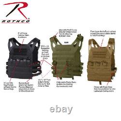 AR500 Level 3 III Body Armor Plates- 10x12 with Molle Vest with Triple Mag Pouch