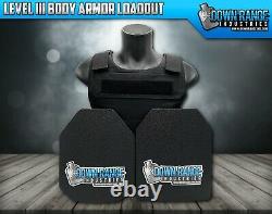 AR500 Level 3 III Body Armor with Discreet Lightweight Vest 2XL-4XL sizes