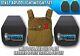 Ar500 Level 3 Multi-curved Body Armor Plates Laser Cut Vest Med-2xl Adjustable