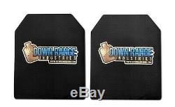 AR500 Level III 3 Body Armor Plates Pair Curved 10x12 with Trauma Pads