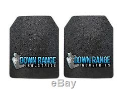 AR500 Level III 3 Body Armor Plates Pair Curved 8x10