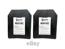 AR500 Level III 3 Body Armor Plates Pair Curved 8x10