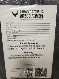 AR500 Plate Carrier with 1 Strike Face Level III 9x9 Multi-Curve Front Plate
