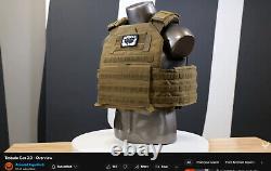 AR500 Testudo 2.0 Plate Carrier withtwo A3 (Level III plates-captures shrapnel)