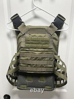 AR500 Testudo Bulletproof Plate Carrier Vest With Level III Plates 556 Placard OD