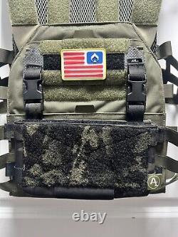 AR500 Testudo Bulletproof Plate Carrier Vest With Level III Plates 556 Placard OD
