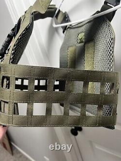 AR500 Testudo Bulletproof Plate Carrier Vest With Level III Plates 556 Placard OD