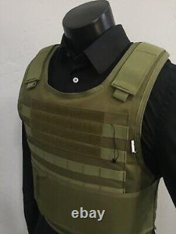 AR500 bulletproof vest LVL lll Plates body armor FREE Soft Inserts 3A M-4XL
