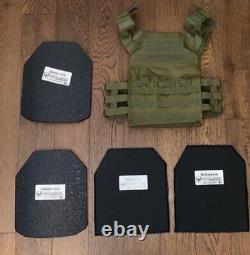 AR500 set of Steel plates III+ with trauma pads and plate carrier