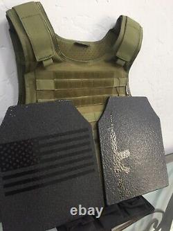 AR600 Plates Tactical Carrier lll+ Body Armor Made With Kevlar BULLETPROOF Vest