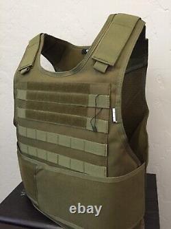 AR600 Plates Tactical Carrier lll+ Body Armor Made With Kevlar BULLETPROOF Vest