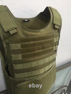 AR600 Plates Tactical Carrier lll+ Body Armor Made With Kevlar BULLETPROOF Vest